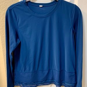 Lululemon longsleeve with sheer lace details